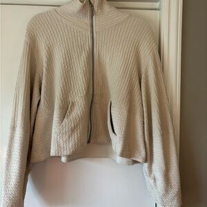 Lululemon Full Zip Jacket in Cream Color